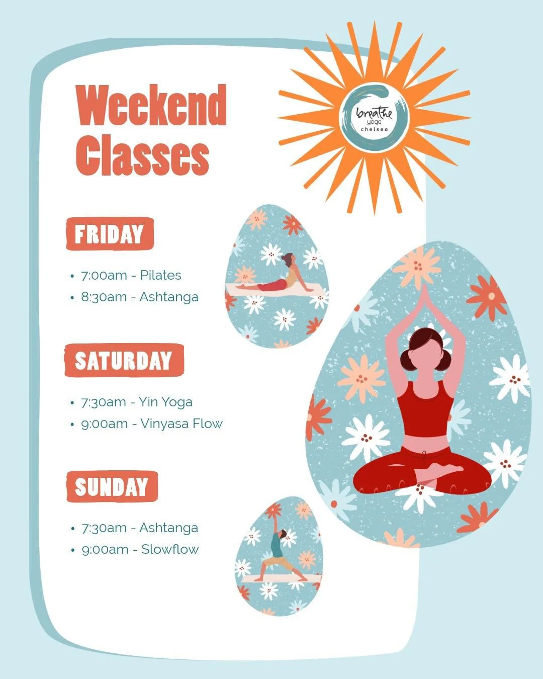 🌷 Easter Weekend at Breathe 🌷
We&rsquo;re open and ready to move with you! Join us for Pilates and yoga classes throughout the weekend.

✨ Classes Include:

- Pilates for strength and stability
- Yoga for relaxation and renewal
- Full Moon Lunar Sl