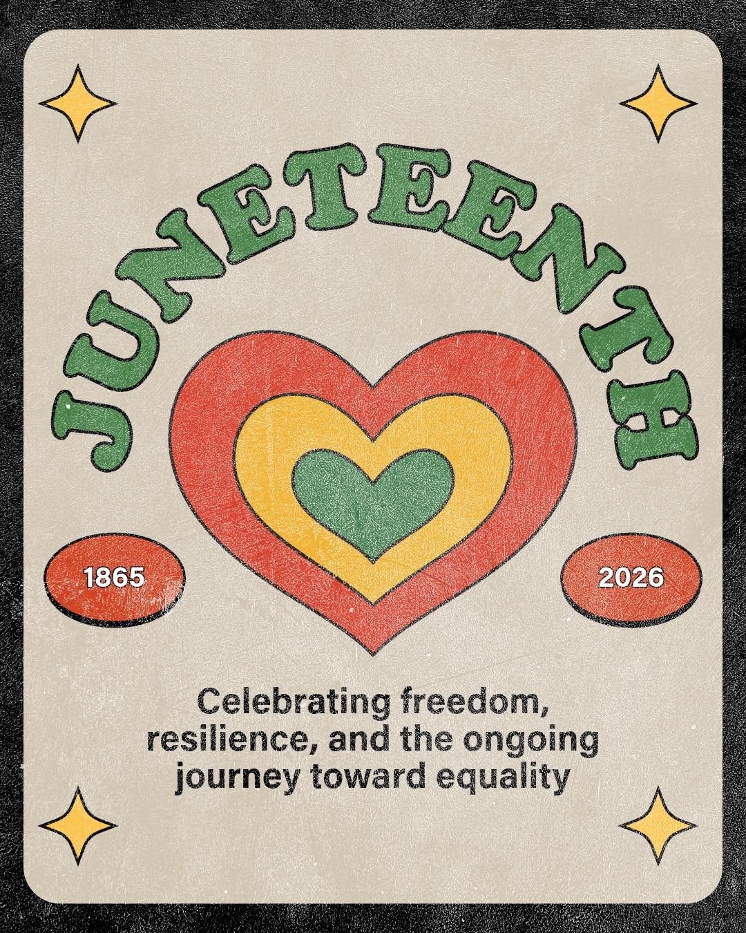 Today we honor Juneteenth - a day that marks the end of slavery in the United States and celebrates freedom, resilience, and the ongoing pursuit of justice.

May we continue to learn, listen, and create spaces where every person feels seen, valued, a