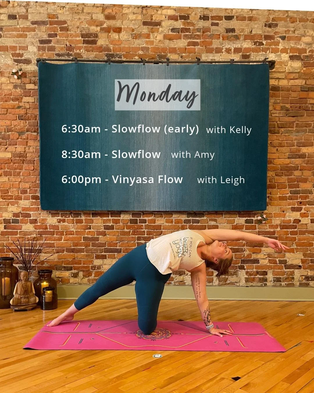 Create space. Find length.

Extended Supported Side Plank is a beautiful way to open through the side body, lengthen along the spine, and explore a sense of expansion and ease.

A reminder that yoga is not about forcing more, but about creating space