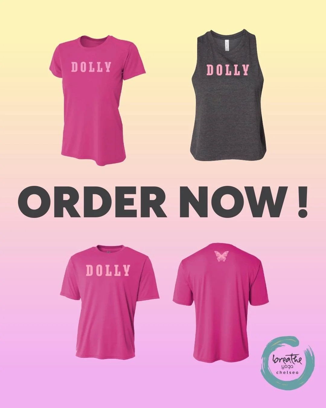 👚 Want a Dolly shirt for the party - or can&rsquo;t join us but still want to show your Dolly love and support a great cause? 🎶

Our shirts for the upcoming 9 to 5: A Dolly Parton Yoga Dance Party are now available to order!

Choose from:
&bull; La