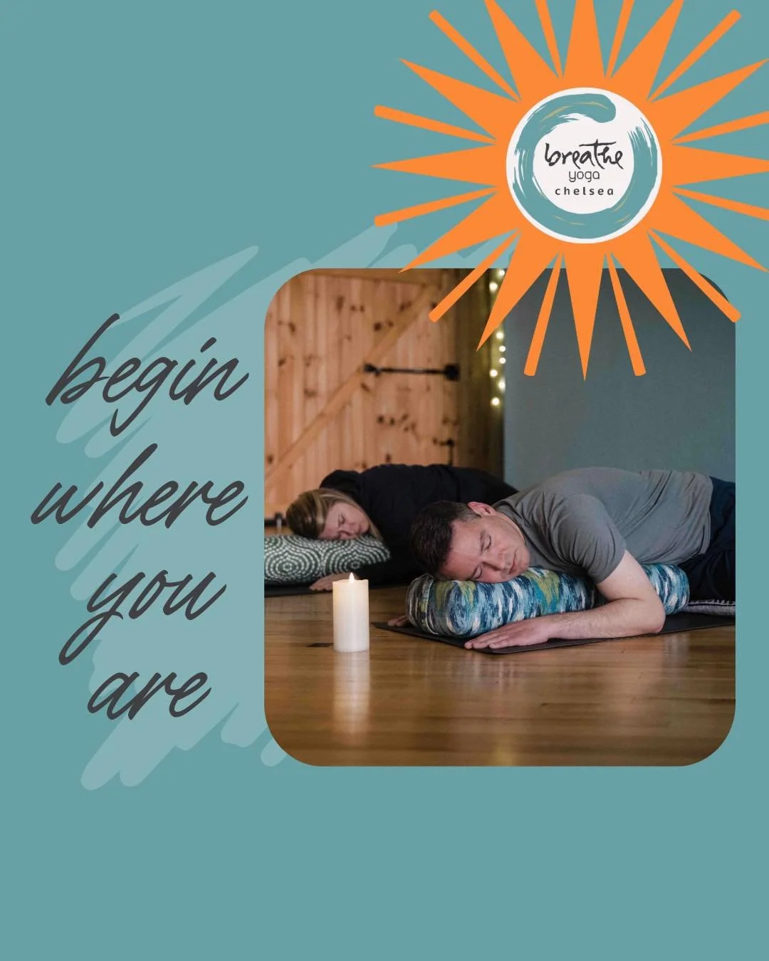 Begin where you are. 

As we continue our practice of Ahimsa, consider what it means to be a little kinder to your own mind.

You don't have to be more flexible, stronger, or more experienced. Come to your mat exactly as you are and choose the practi