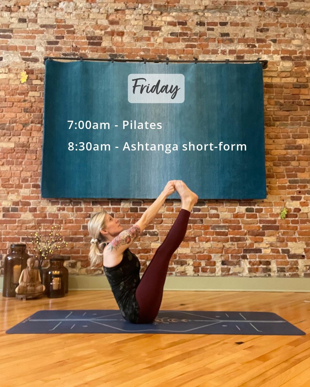 Friday classes. ☀️

Begin your day with us.
7:00 AM Pilates
8:30 AM Ashtanga

A little time to breathe, move, and connect before the weekend begins.