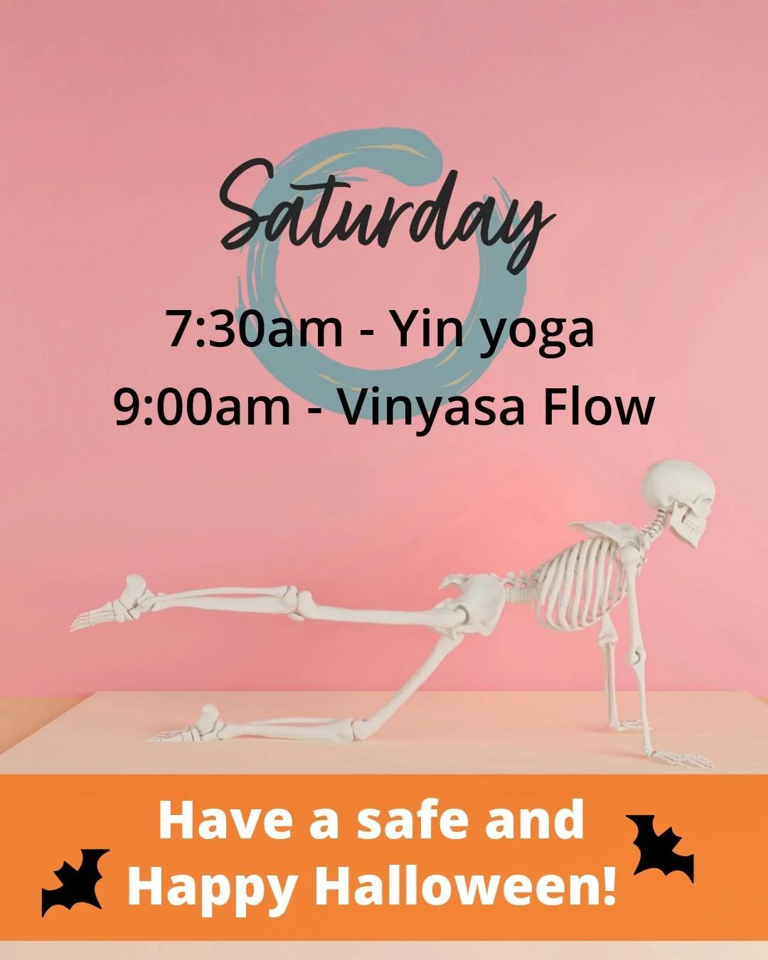 🎃 Before the trick-or-treating begins, come move your bones with us Saturday morning! 👻

Costumes welcome! 🧙&zwj;♀️🧘&zwj;♀️