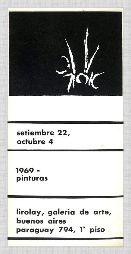  Exhibition brochure. Designed by Roberto L. Pignataro for his 1969 Exhibition at Galería Lirolay in Buenos Aires, AR. © All rights reserved. 