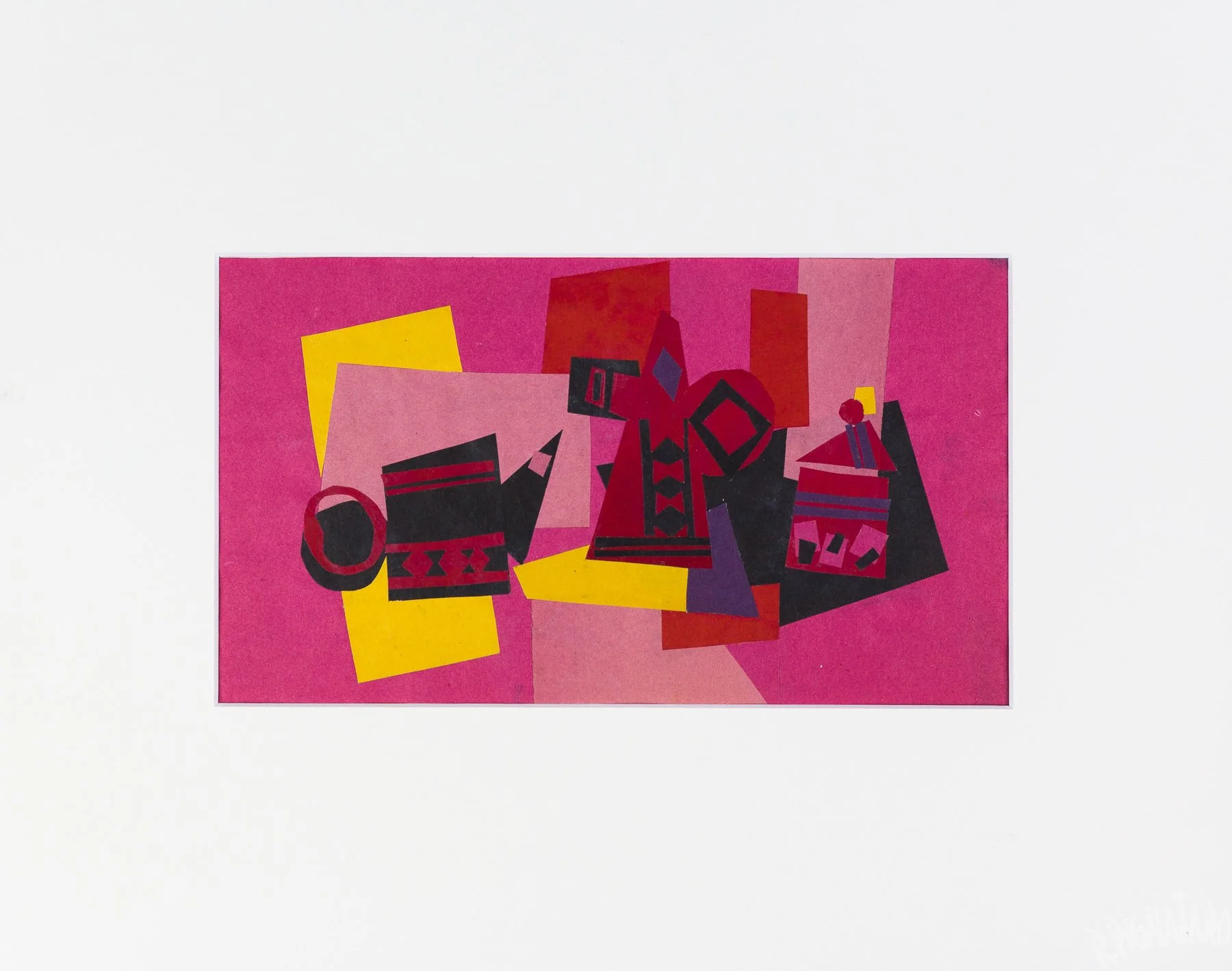 ▲ Roberto Pignataro, BA-27, c. 1960. Paper collage, 22 × 12.5 cm.