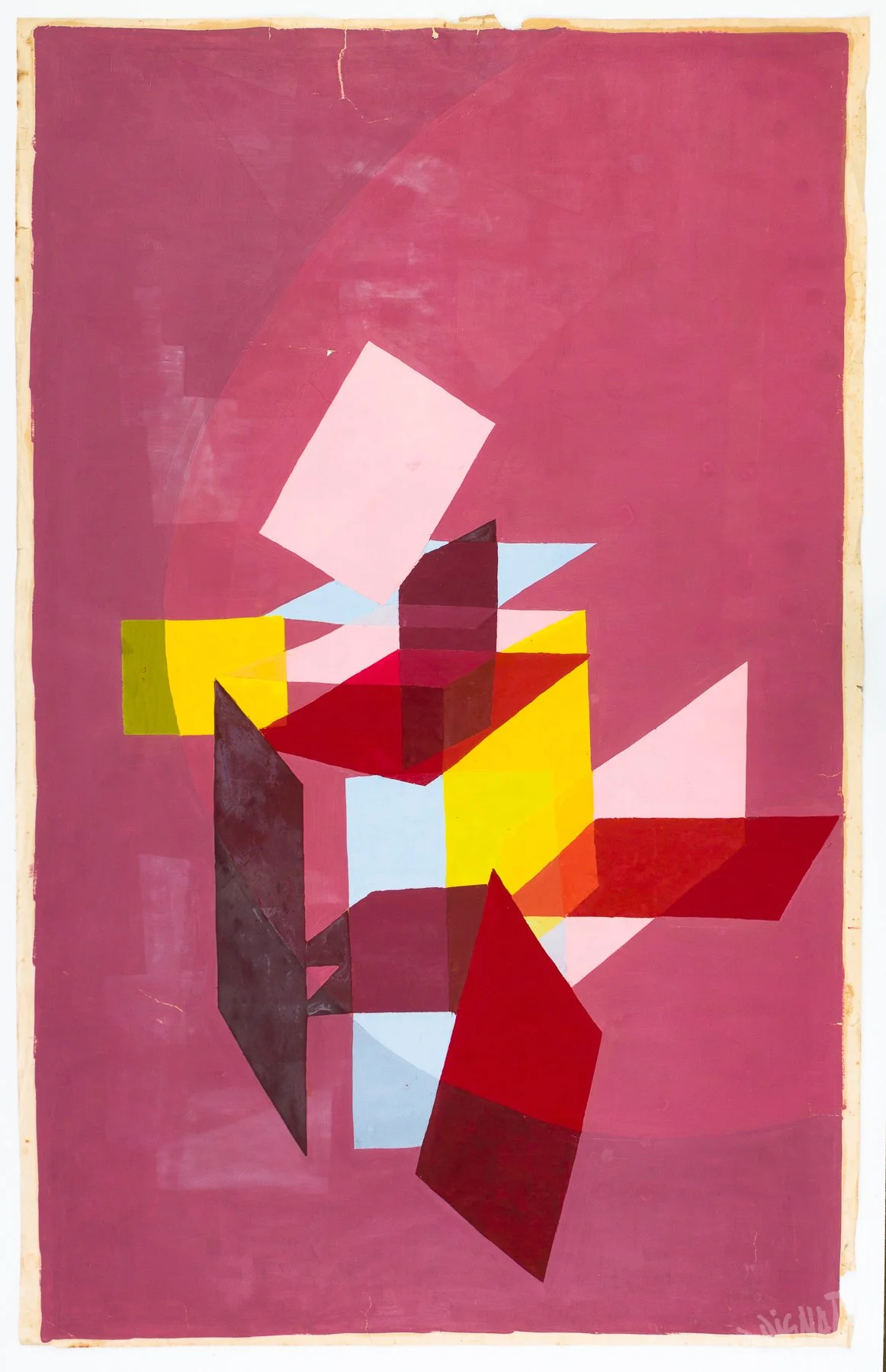 ▲ Roberto Pignataro, Artwork № 40, 1959. Oil paint on paper, size: 82 × 51.5 cm.