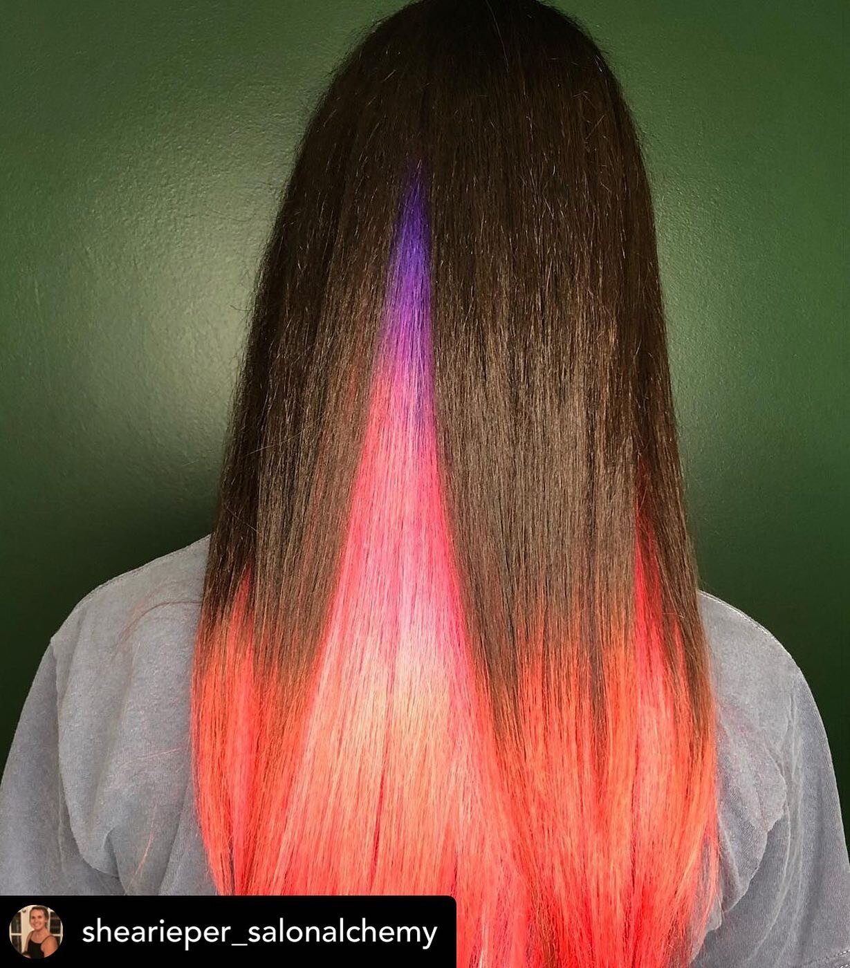 Posted @withregram &bull; @shearieper_salonalchemy #raleighhairstylist #raleighhair #salonlife #salonalchemy #pulpriot #bluemuse #jam #cupid #candy #lava #firefly #fireball #velvet #colormelt #lorealprofessionnel