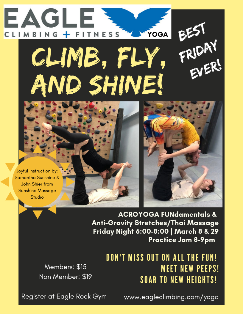 Climb, Fly &amp; Shine: AcroYoga Workshop Series