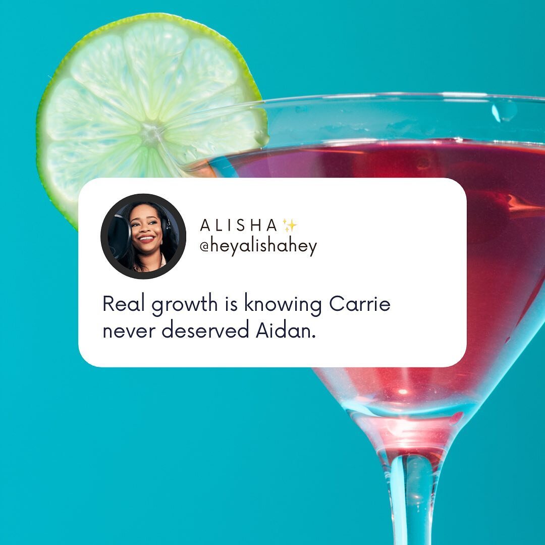 I&rsquo;m JUSSAYIN! 🗣️ Aidan deserved better! 🤷🏾&zwj;♀️ #SexAndTheCity 🍸✨