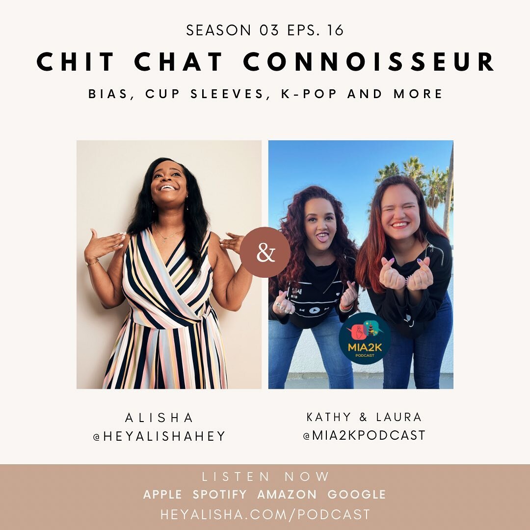 ✨🚨 NEW @chitchatconnoisseur EPISODE ALERT! 🚨✨ Hello! Or shall we say &quot;annyeong haseyo&quot;? We had the best time chatting with Kathy &amp; Laura, the dynamic Latina hosts from the @mia2kpodcast . Kathy &amp; Laura are bringing K-pop fun to So