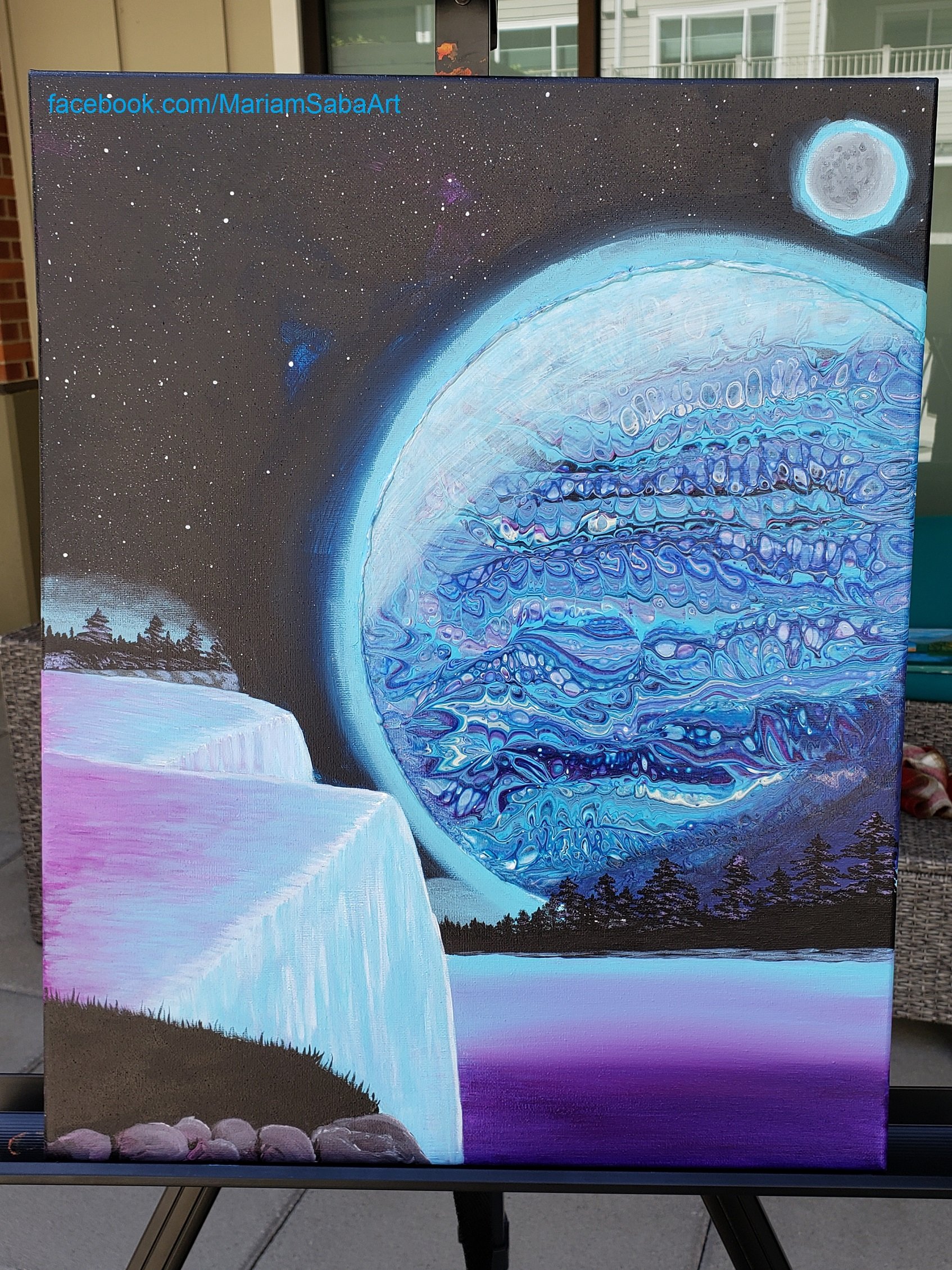 Blue and Purple Planet with Waterfall Mariam-Saba Ahmad 2019 wwm.jpg
