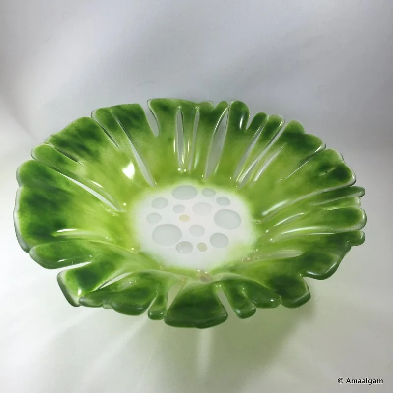 Floral-Aventurine Green/white