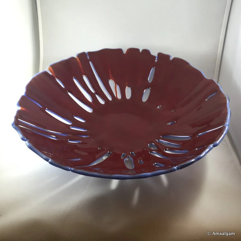 Sand Dollar-Deep red/Periwinkle blue