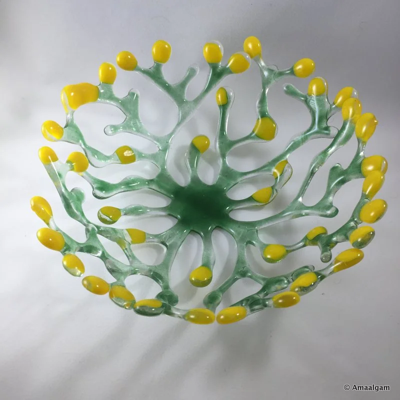 Coral--Green/yellow tips