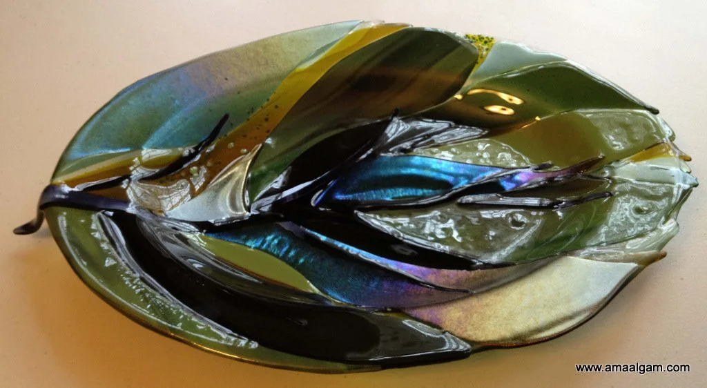 IRRIDESCENT LEAF: Large Platter