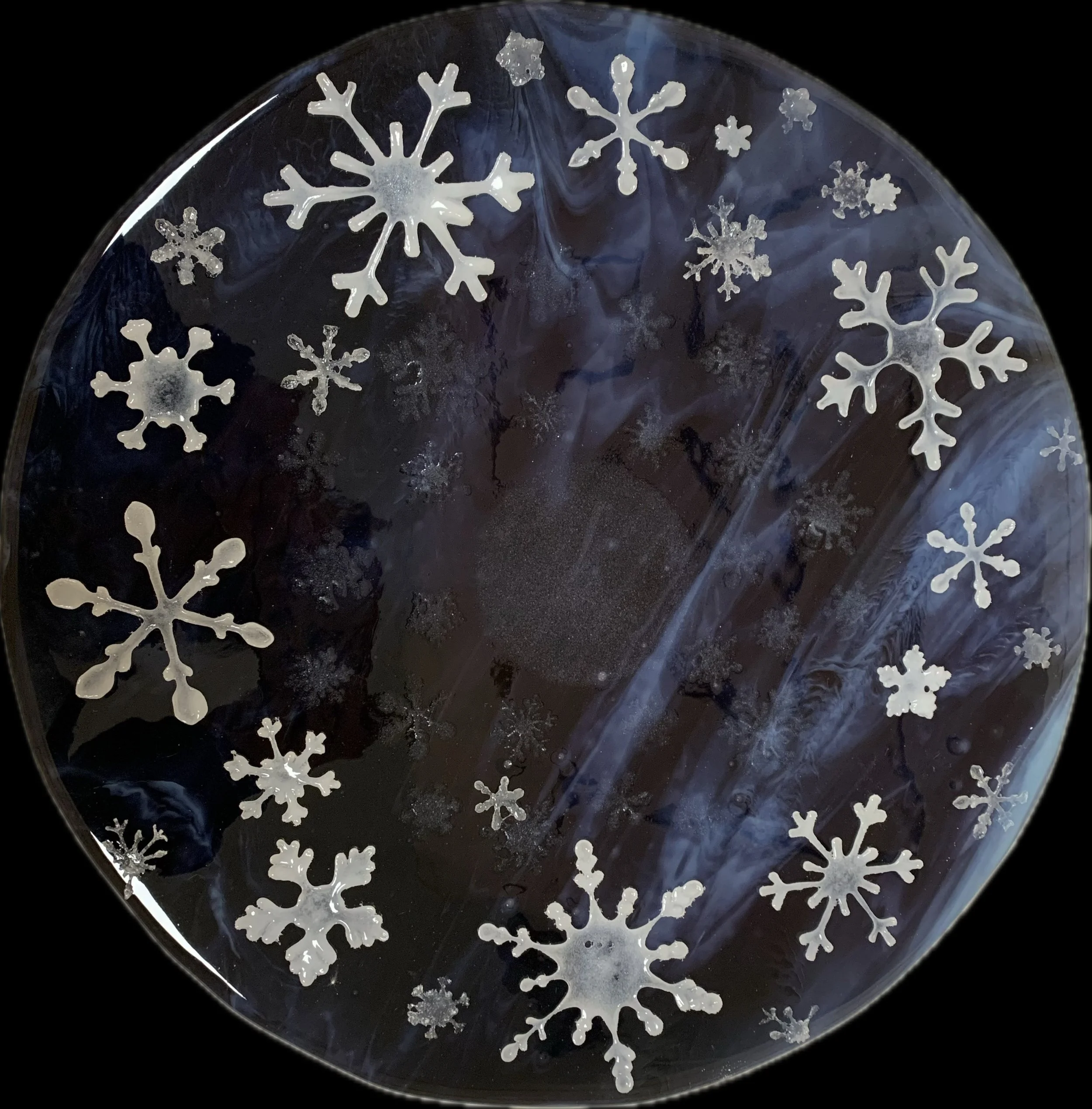 Snowflakes in the night--SOLD