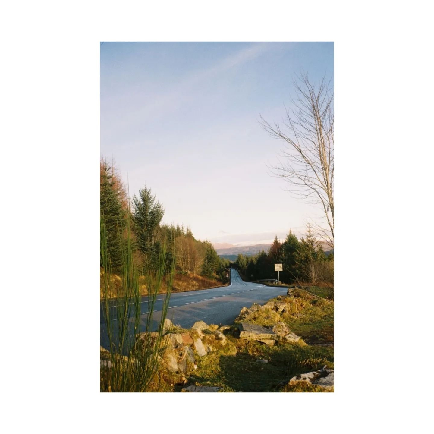 Some film camera photos from my trip up to Skye, where I filmed the content for my video course. This was my first long solo drive and the roads were all mine. This sunset on the way home was nothing short of spectacular. Living in Scotland can be to