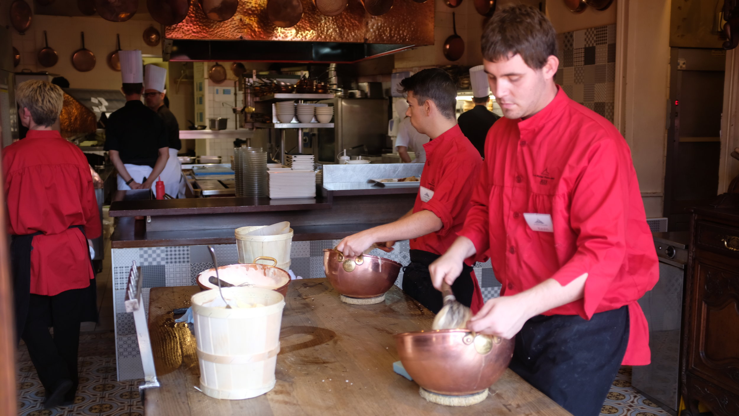  The omelet chefs at La Mere Poulard 