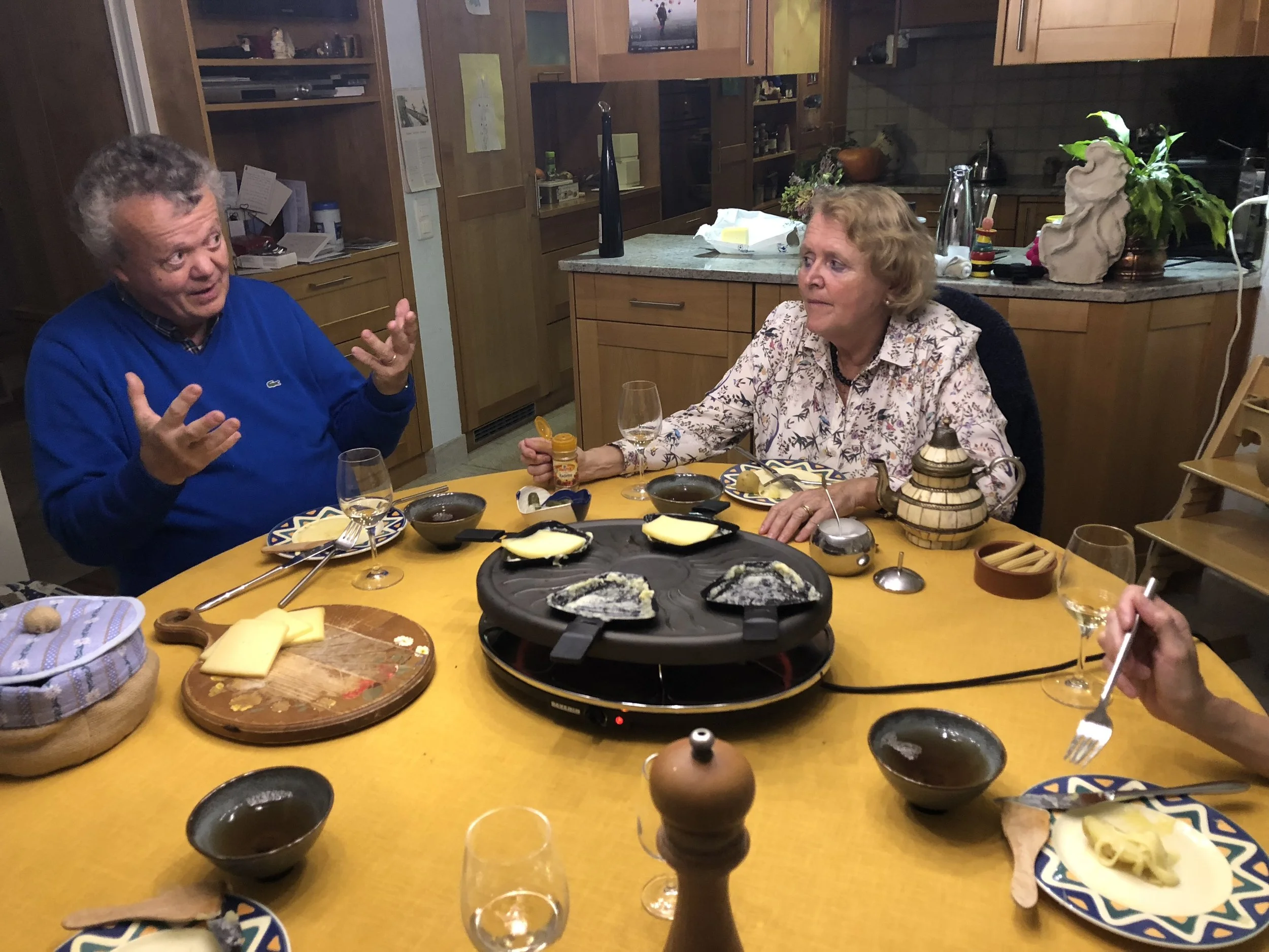  Raclette dinner with Gabrielle and Pierre-Andre 