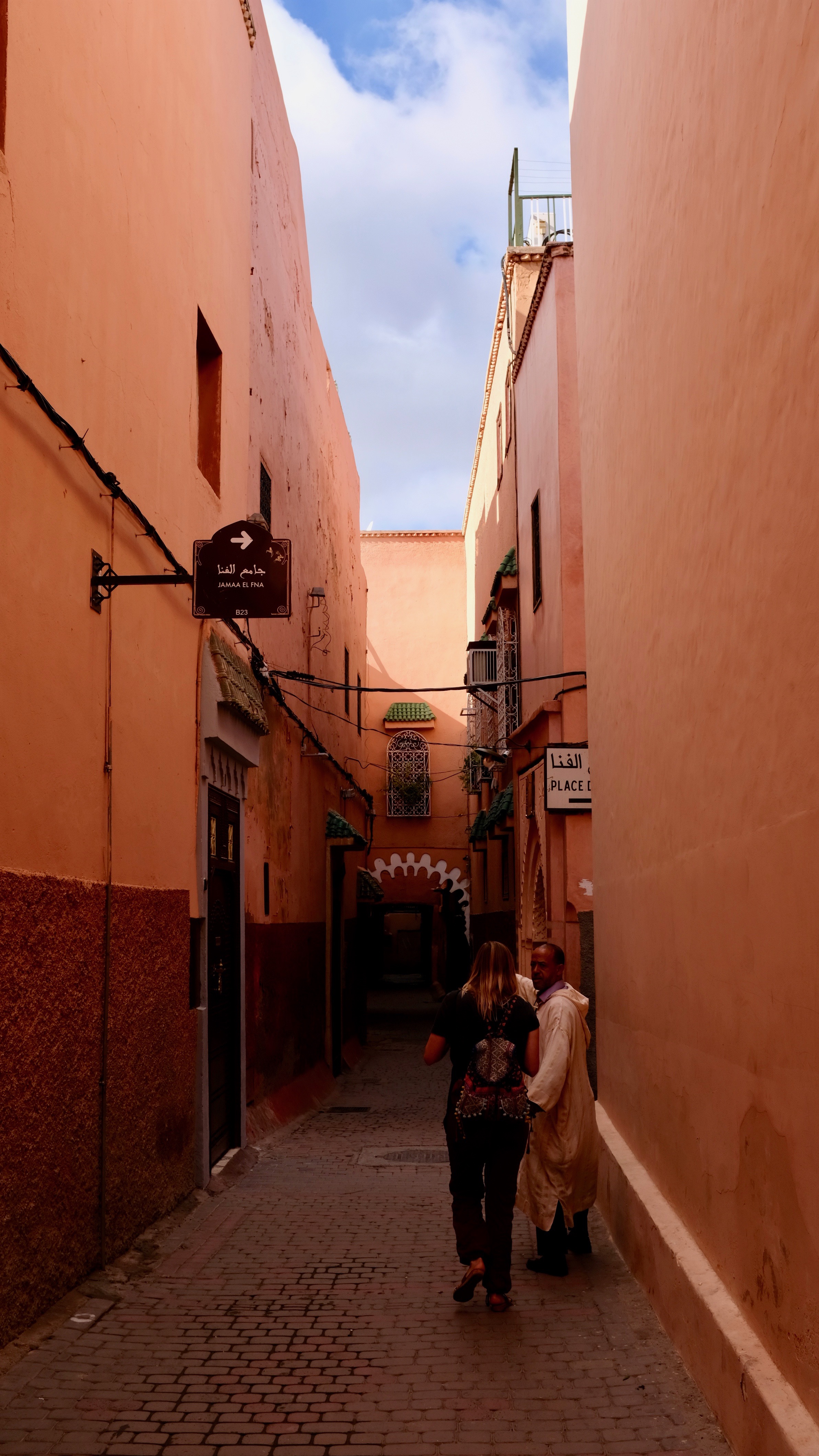  Claire with our guide in Marrakesh, Morocco 