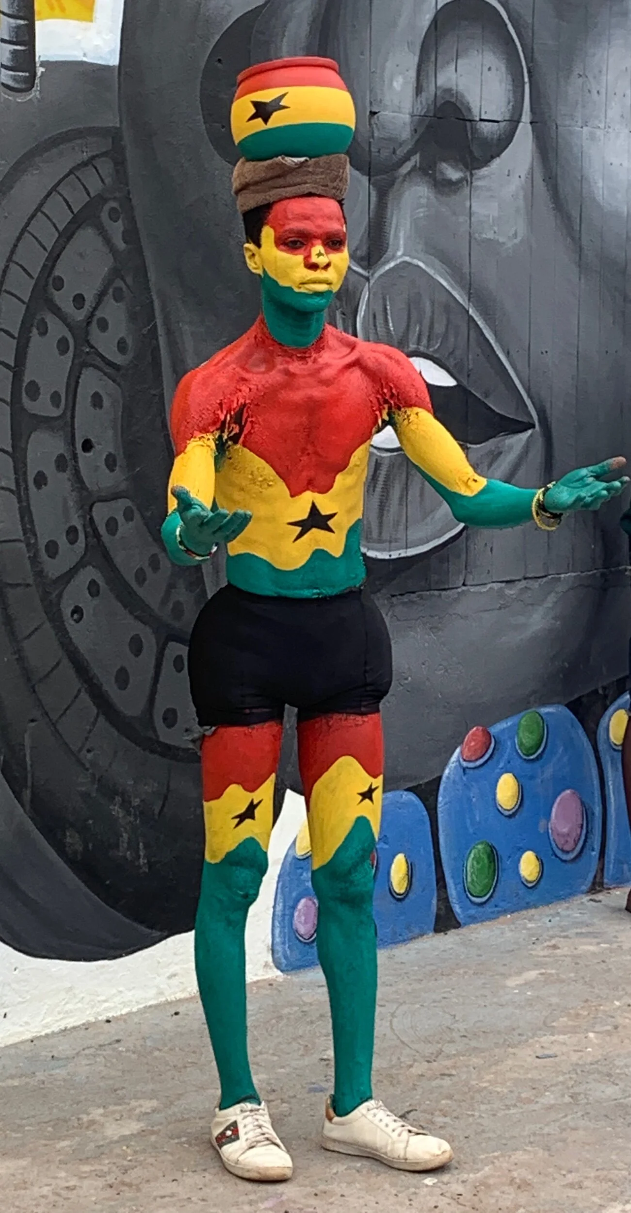 Performer during Chale Wote Festival. Ghana with open arms…