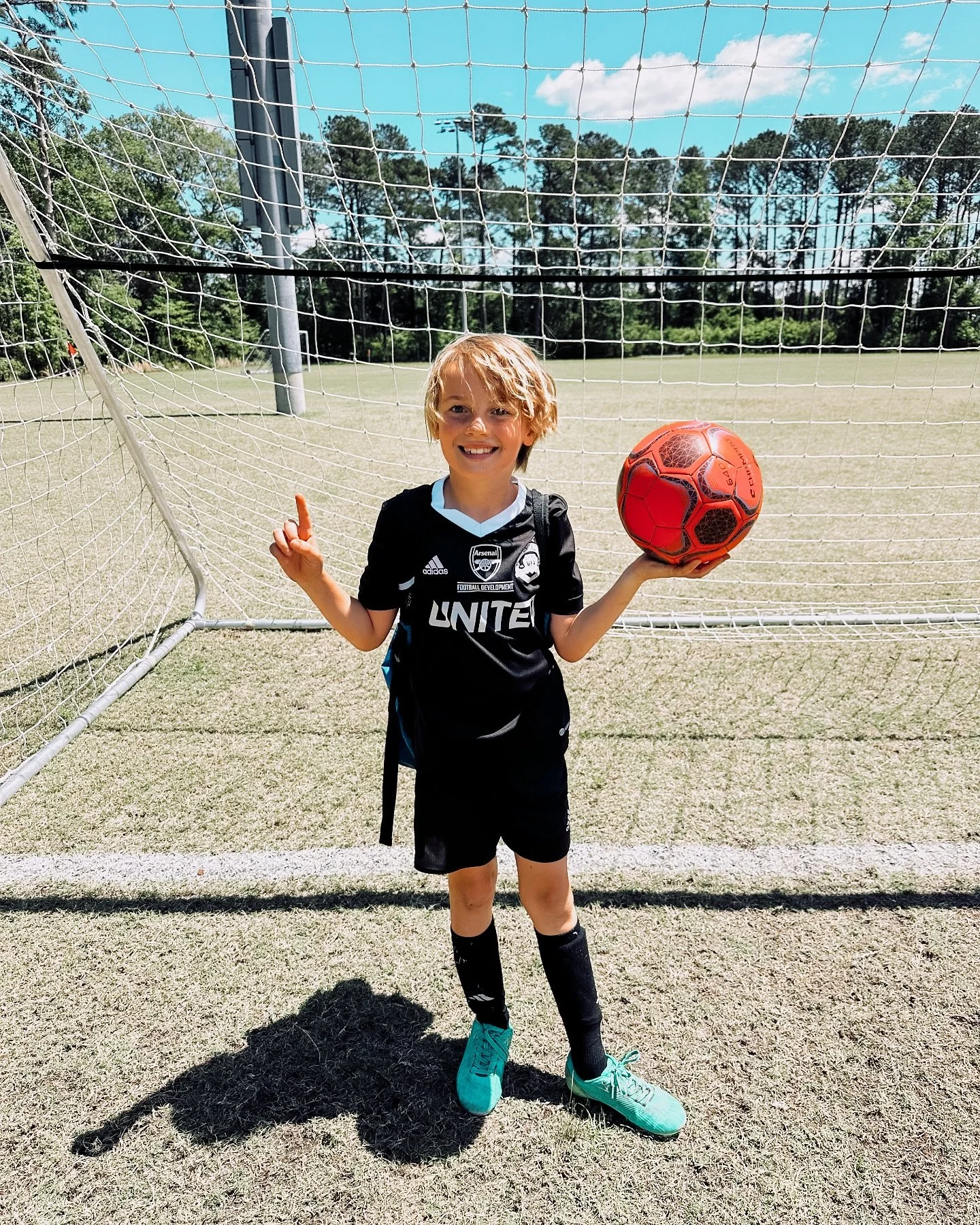 Zeke got his first goal!! ⚽️ And we all lost our minds on the sidelines. 😆😆😆 #zekestagrams