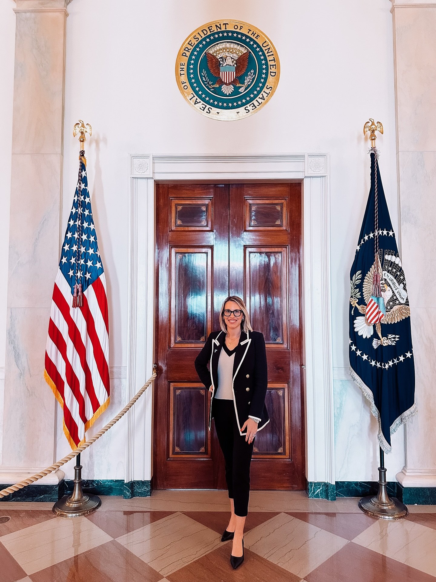 Honored to visit the White House today for an East Wing tour&hellip; work trips bring me to DC nearly every year, but this was my first time actually stepping foot inside the White House. We then visited The People&rsquo;s House, the White House Hist