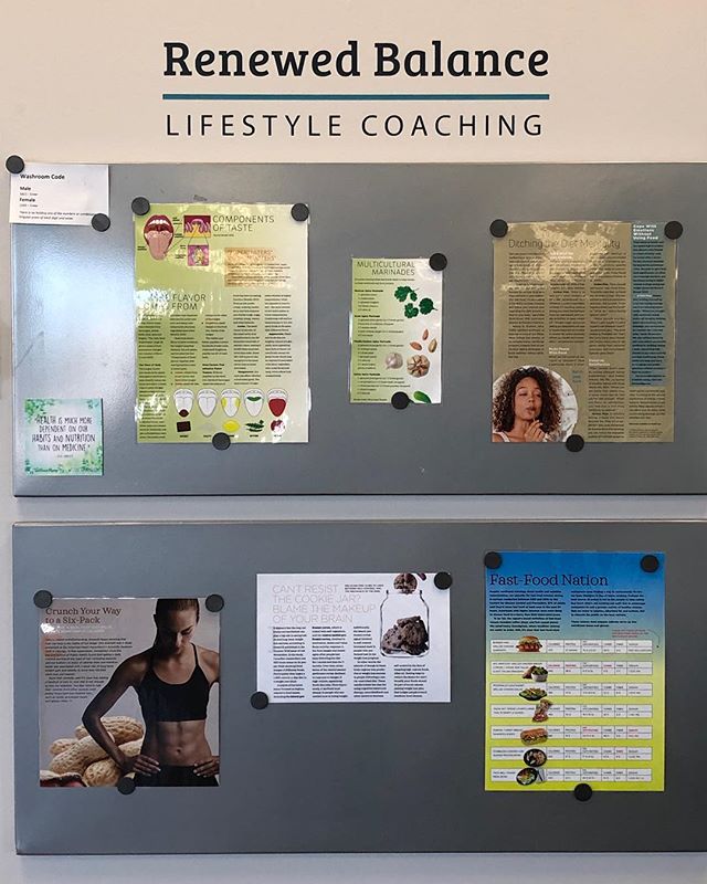 March is Nutrition Month and our Renewed Balance board is full of great info right now to help you keep your nutrition as great as your workouts! #nutritionmonth #nutrition #8020rule #infoboard #healthyfood