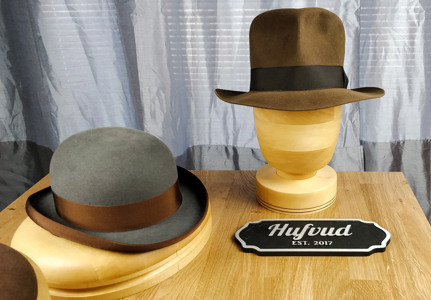HJALMAR BOWLER, Emerald Gray & LEIFUR Lucky FEDORA, Rabbit & Hare