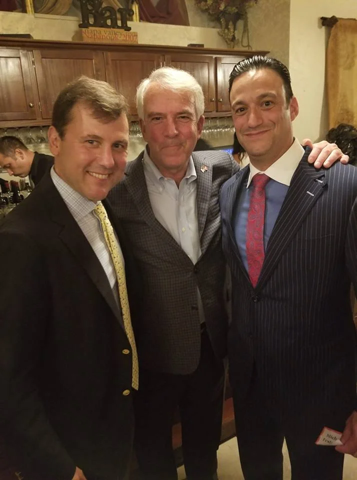 SATE SENATOR TOM KEAN, BOB HUGIN AND CUMBERLAND GOP CHAIRMAN MICHAEL TESTA