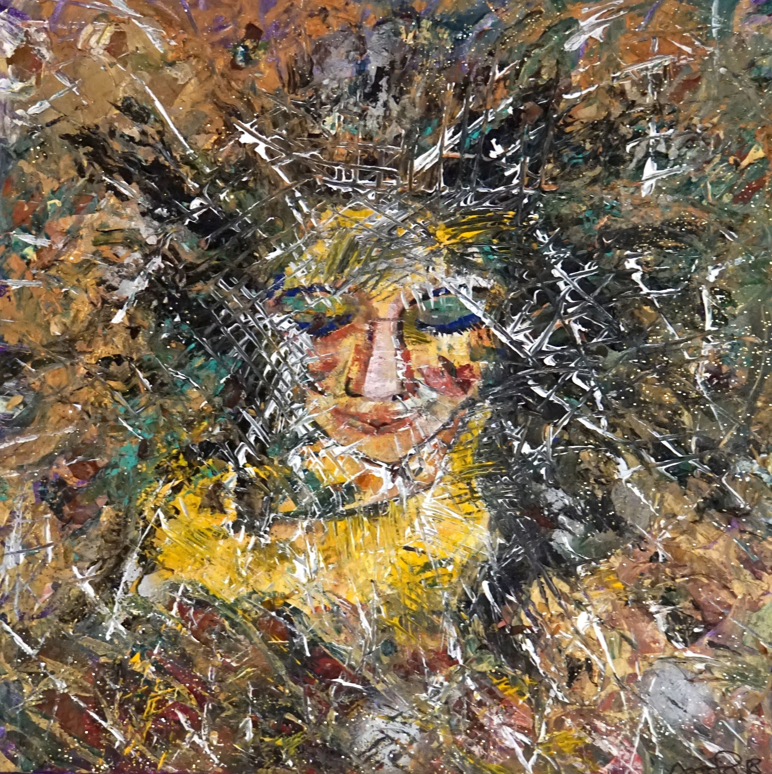 Humble, Mixed Media, 20"/20"  SOLD