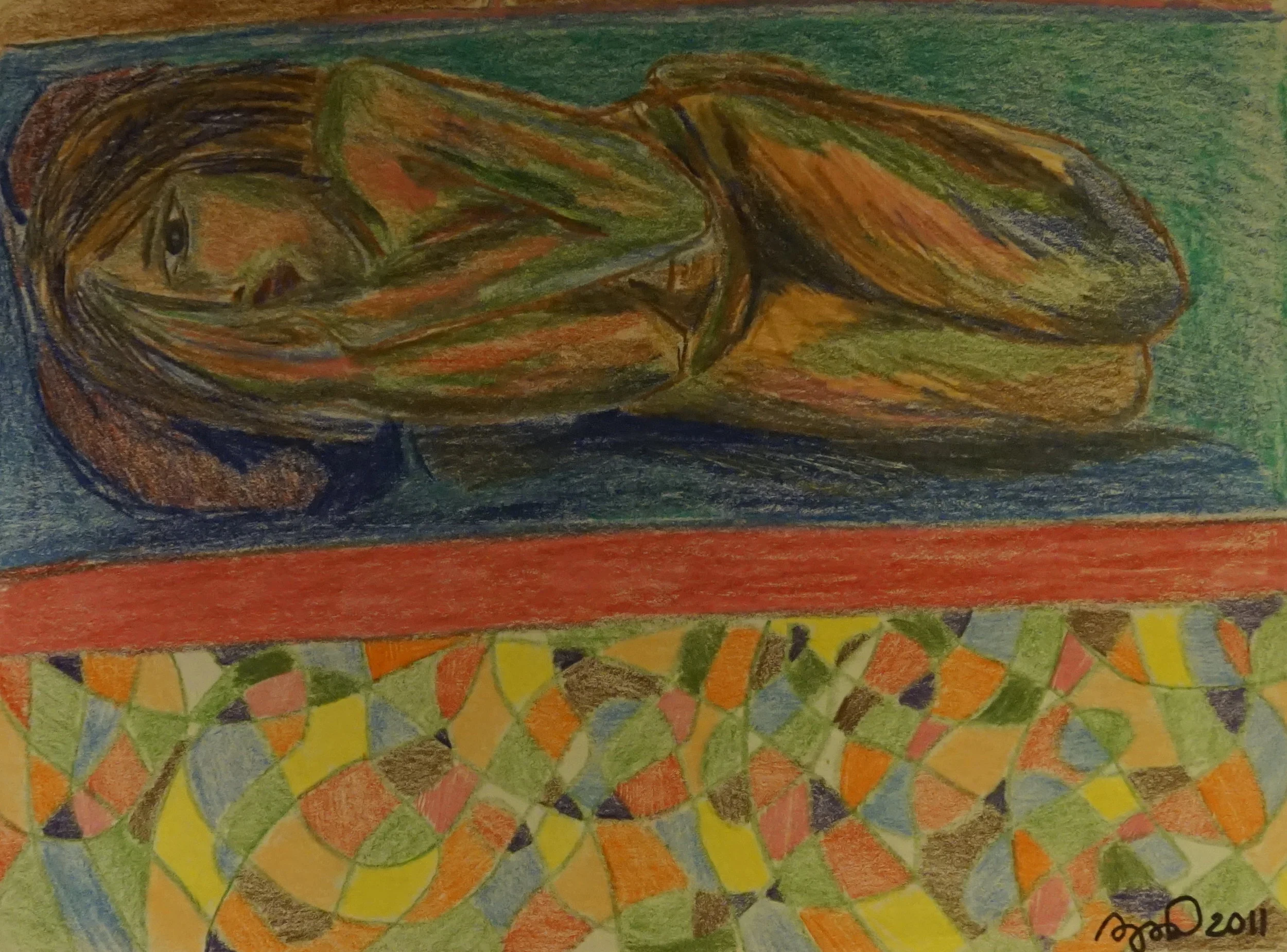 Fear, Color Pencils on Paper, $50 