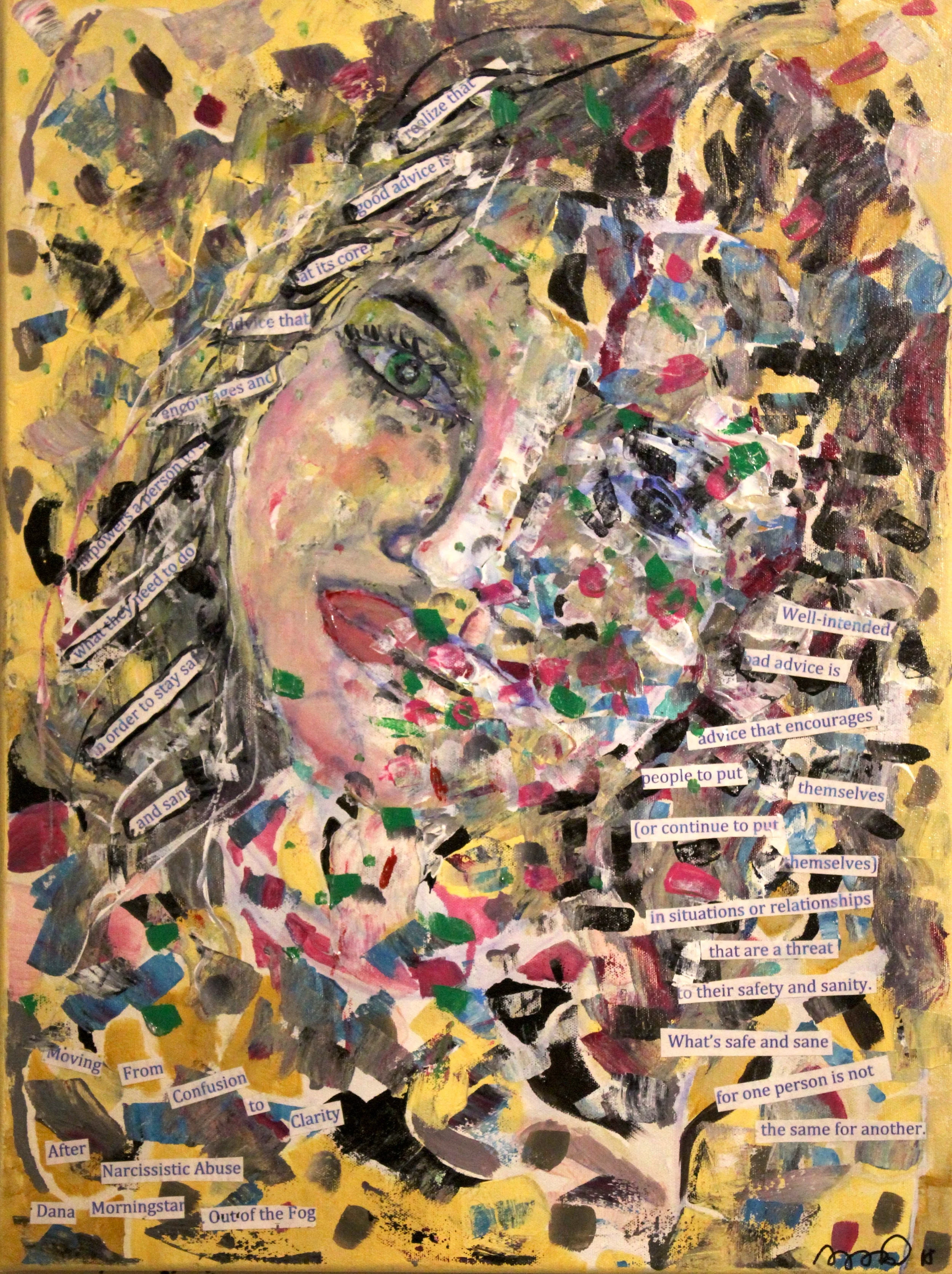 Out of Confusion into Clarity, Acrylic, Paper, 18"/24" SOLD