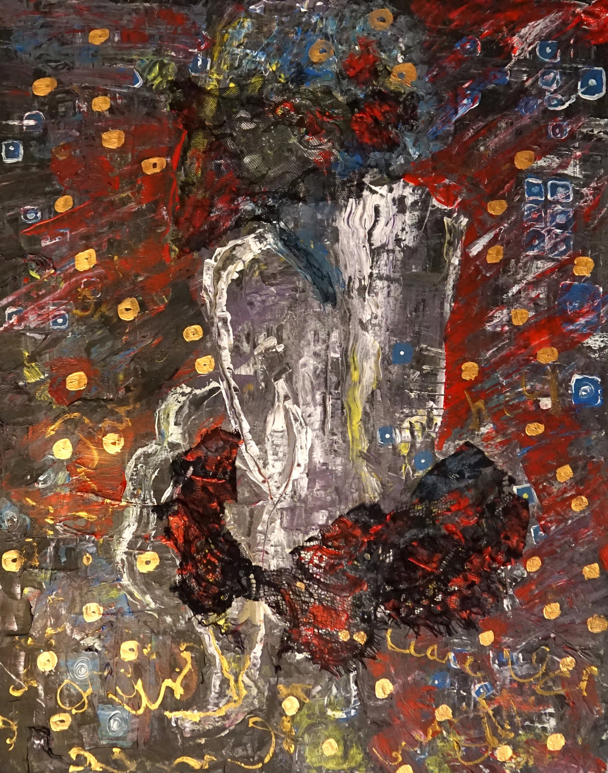 Warrior Prayer, MIxed Media, SOLD