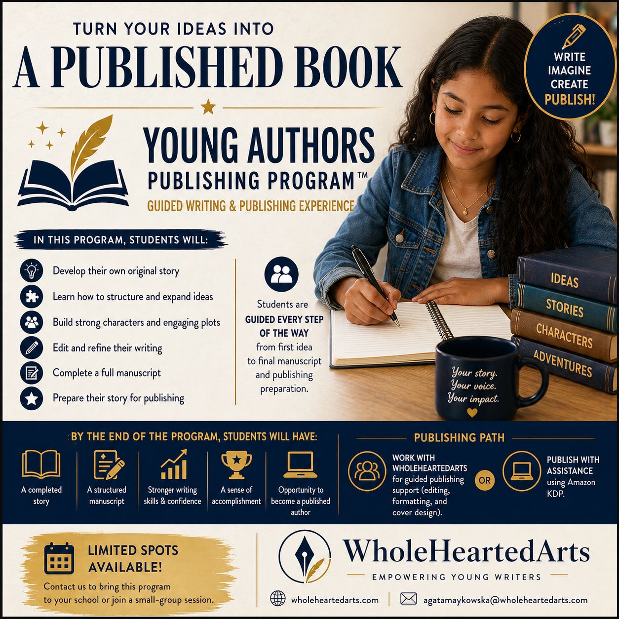 student writing program New Jersey publishing class for kids