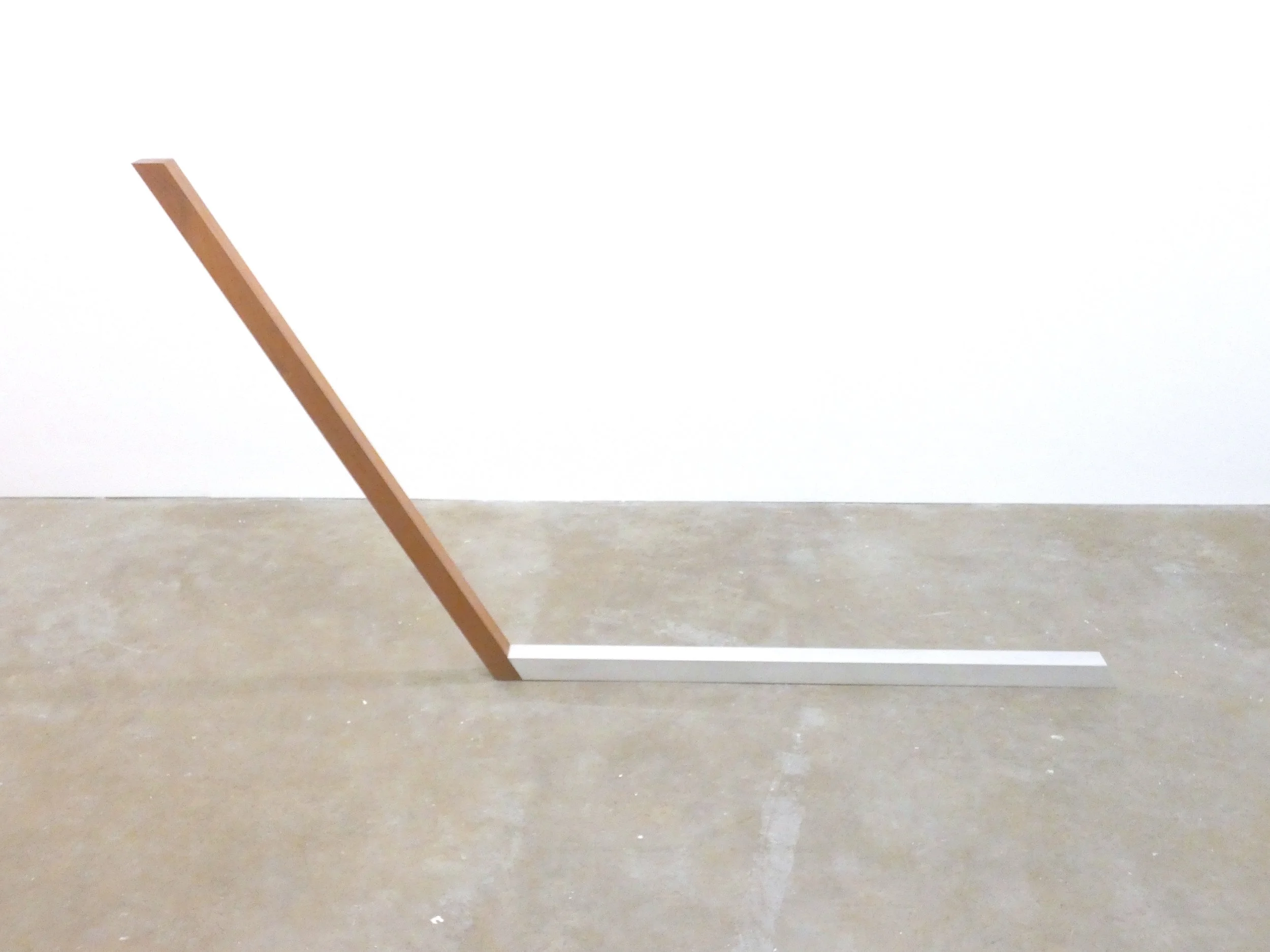    Leave While I'm in Love  (2022)  105 x 180 x 5.08 cm Sapele, aluminium square bar 