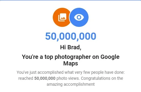 50 Million Views / google virtual tour san diego / google virtual tour photographer / google photographer San Diego / San Diego google virtual tour / google 360 photographer