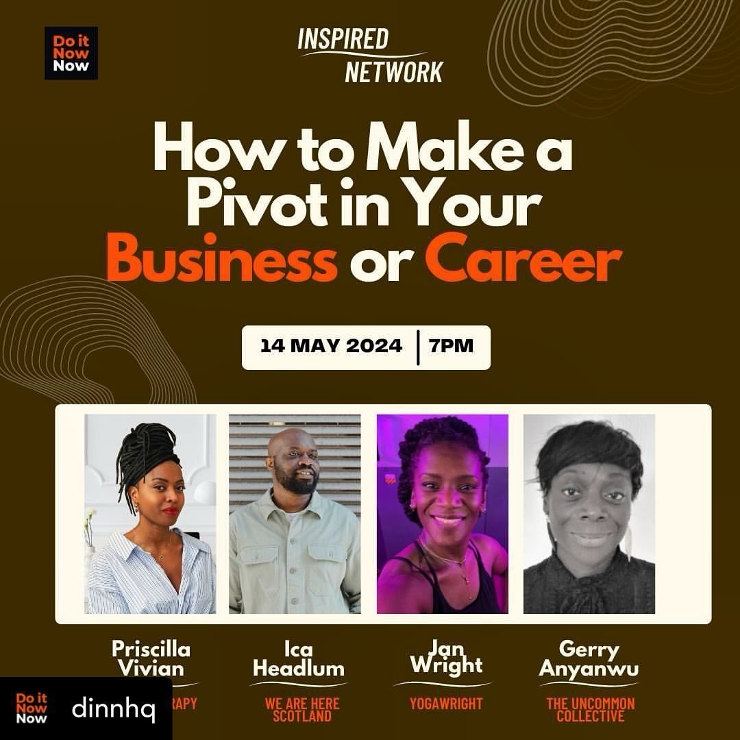 Thrilled to be part of this 🙌🏾

Posted @withregram &bull; @dinnhq Join us for our next Inspired Network session as we delve into an insightful panel discussion to hear from three special guests what their own pivoting journey looked like, the chall