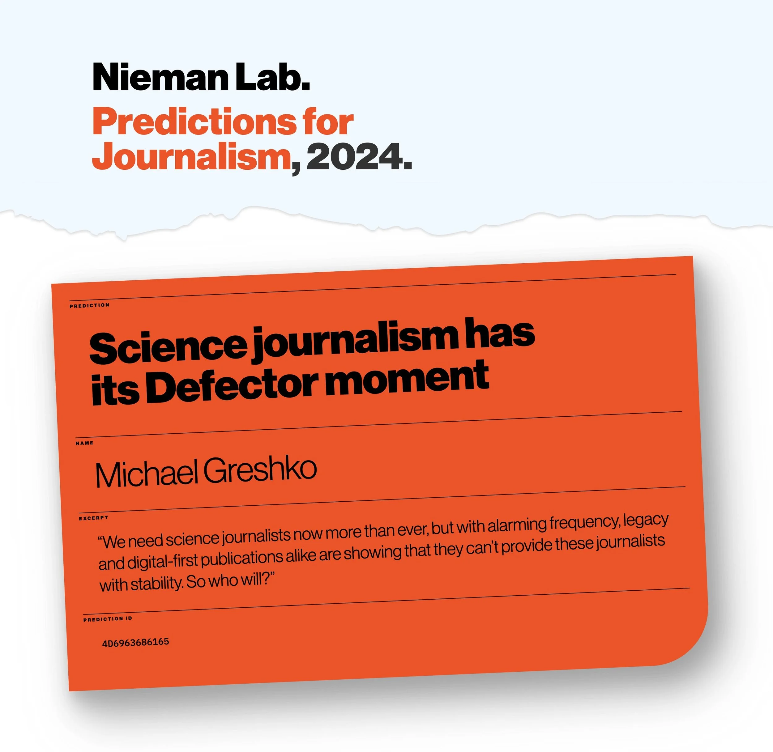 Science journalism has its Defector moment