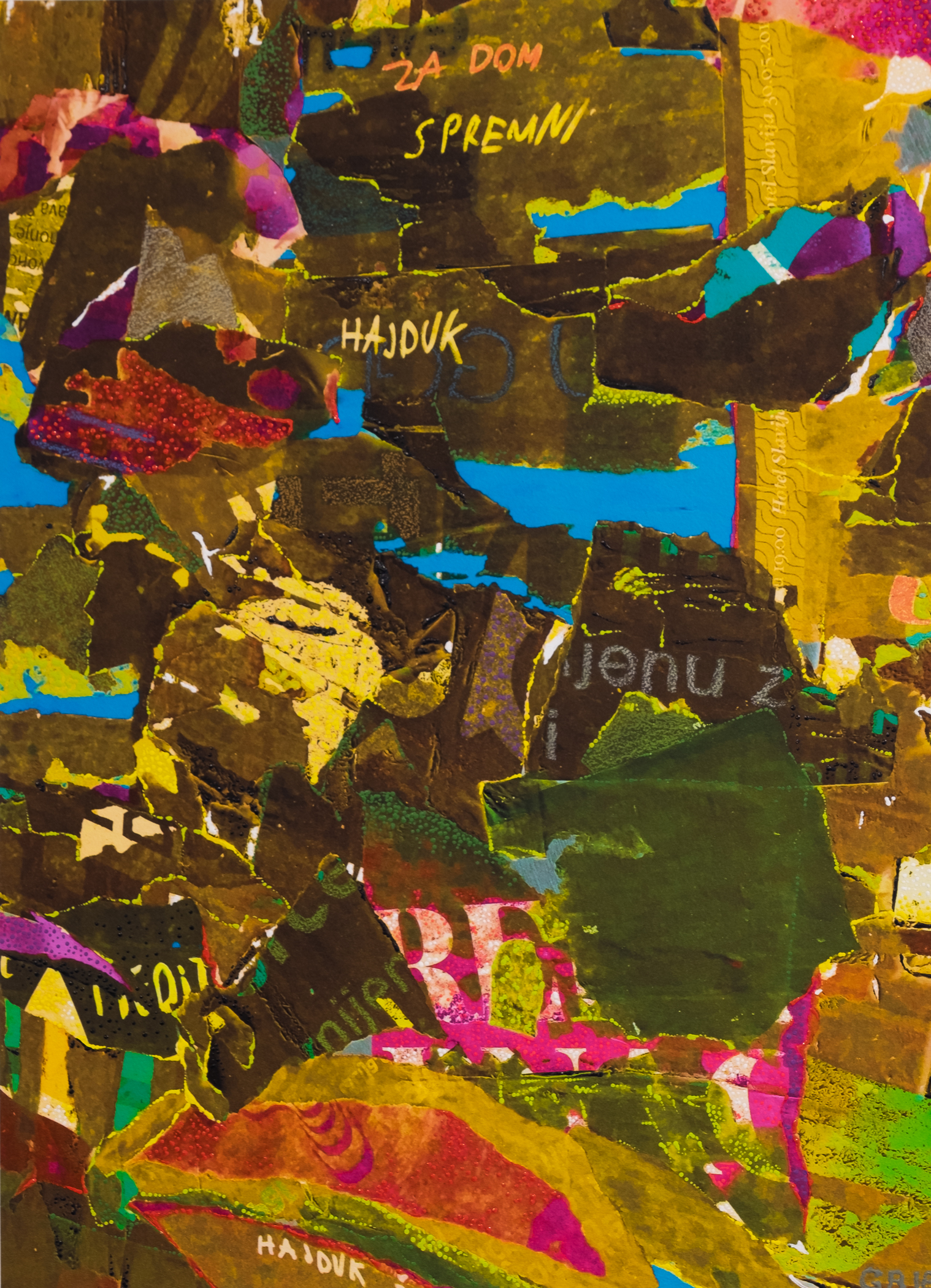 #40 Pastel and acrylic on photo, 19.5X15