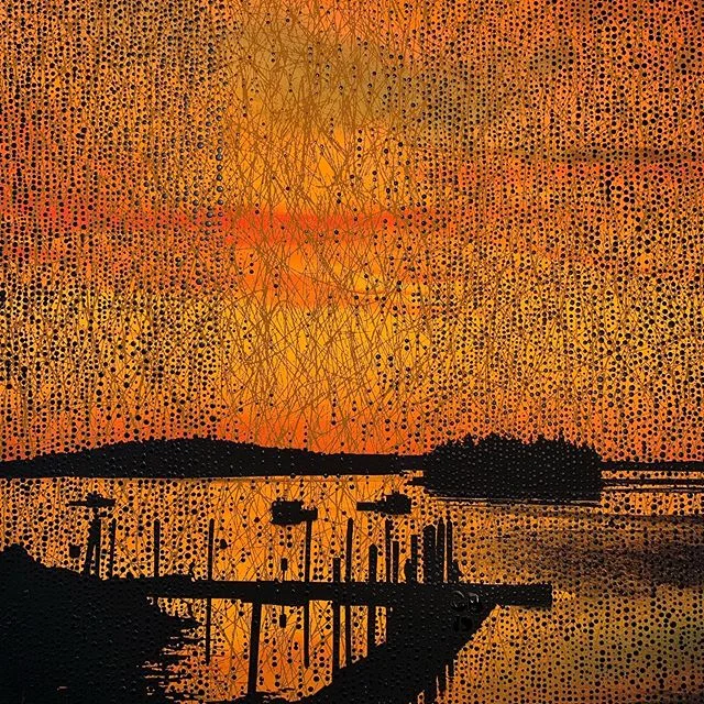 #81, Acrylic on photo, 15X15