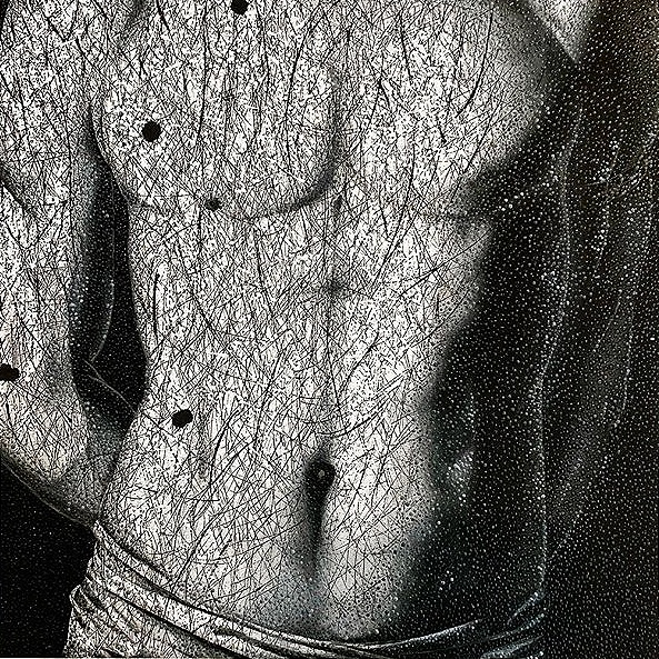 #76 Acrylic and pastel on photo, 15X15