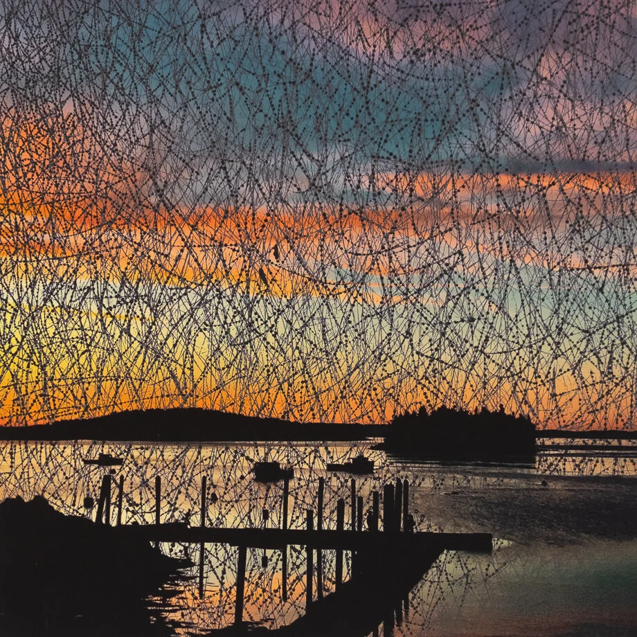 #85 Acrylic and pastel on photo, 15X15