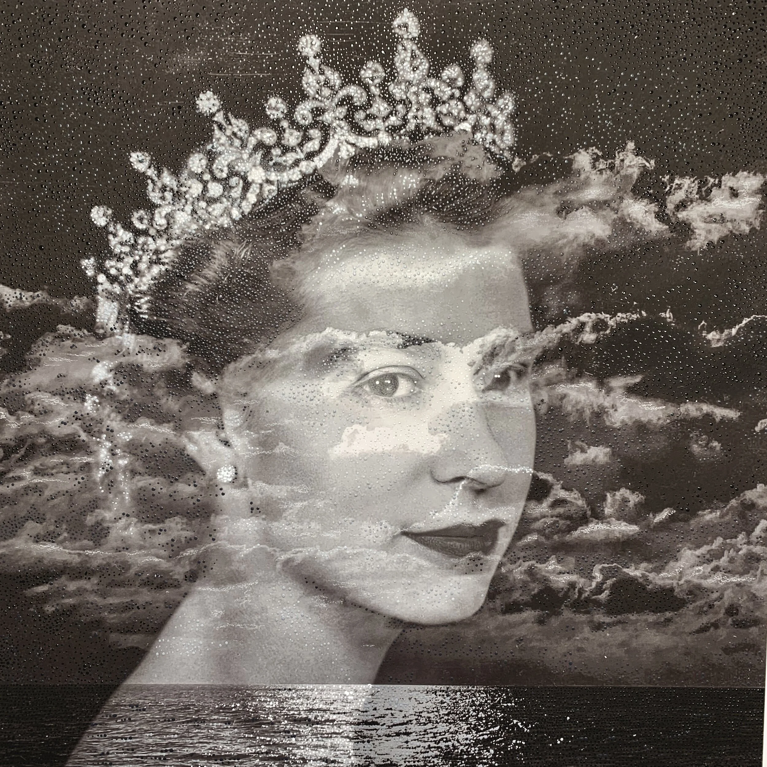  pastel and acrylic on photo, 15X15 