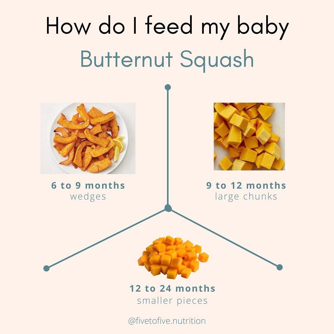 ⁠Cooked butternut squash can be a great vehicle to introduce new flavors via spices/seasonings as it can be prepared in both savory and sweet ways! ⁠
⁠
Try cinnamon, pumpkin spice&hellip;. or chili powder!⁠
⁠
It is loaded with fiber and vitamin C (wh