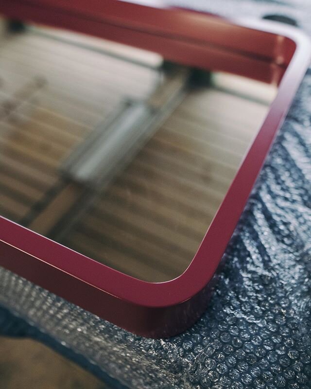 [ Color ]

Framboise painted mirrors? 
Why not? 
These beautiful curved corner mirrors are certainly adding a punchy final touch to some extra special bathrooms. 
Mirrors deserve to be fun, don&rsquo;t you think? 
Photo @charlie_byers_