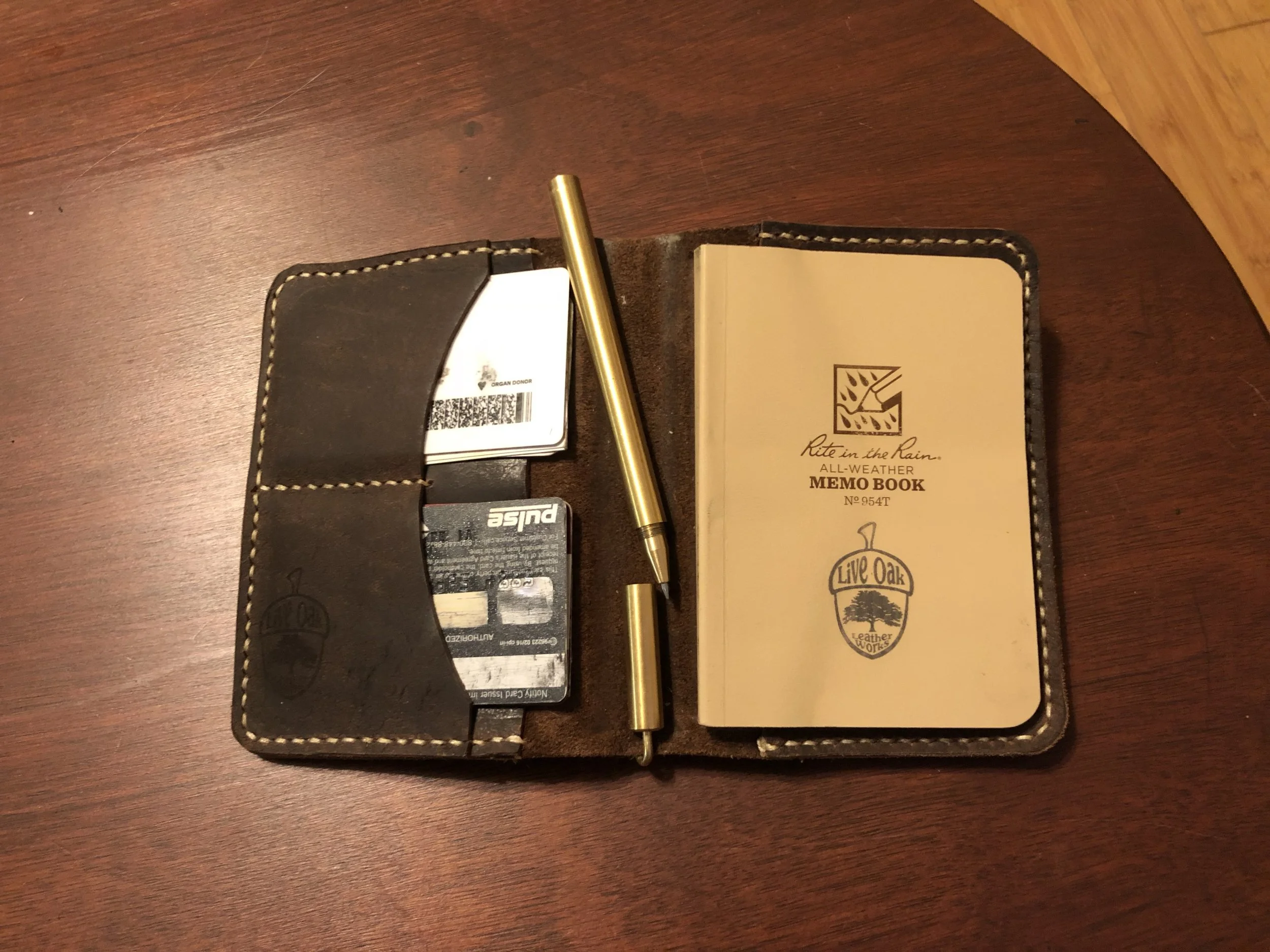 Leather passport wallet