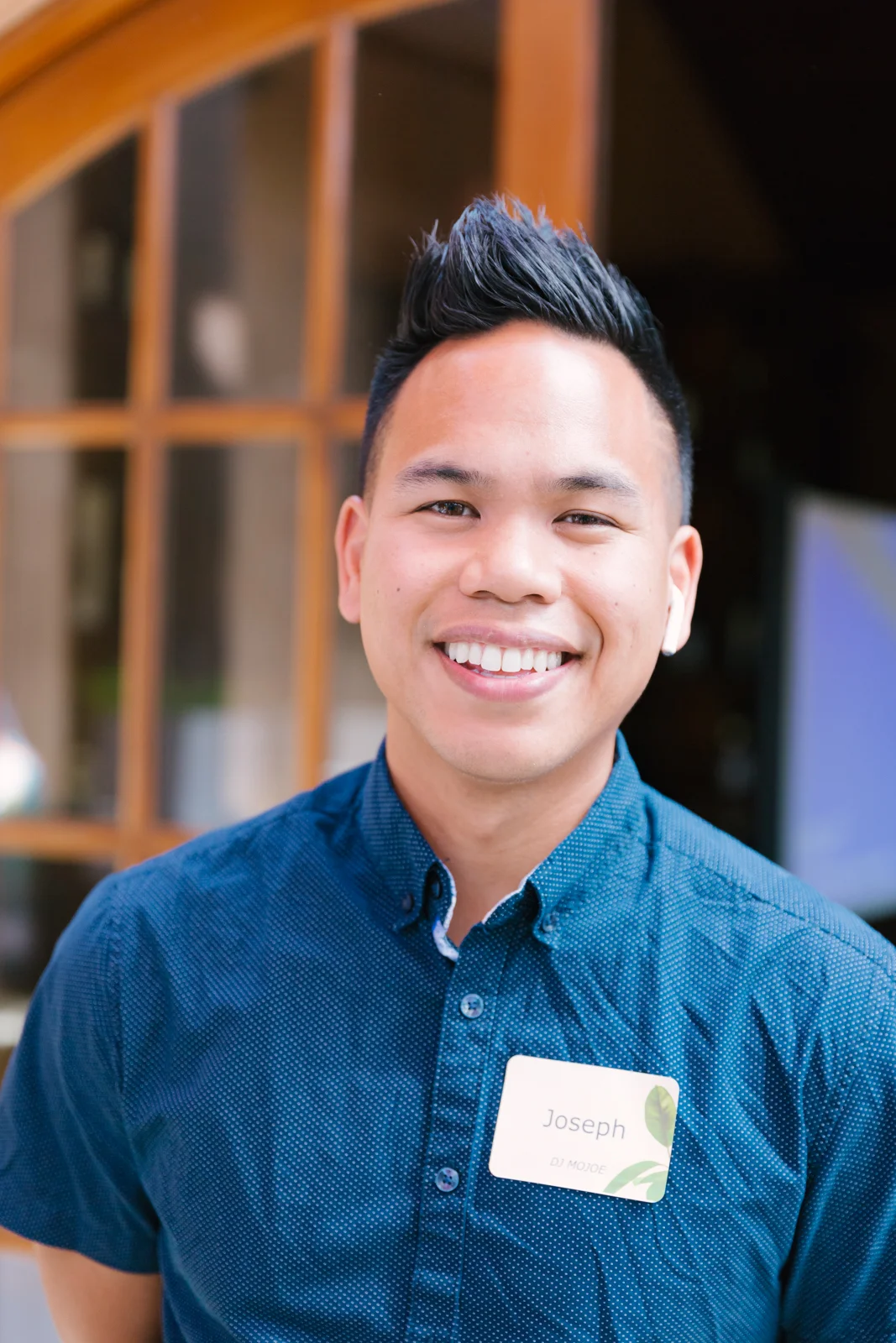 Joseph from DJ MoJoe at the Prepaired wedding vendor event at Stonehaus .