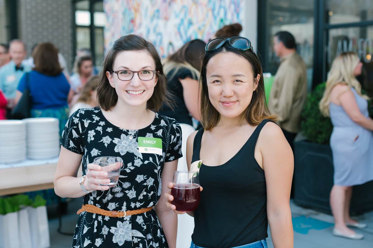 Emily from Prepaired Weddings with Helen from Chinese Laundry Food Truck at the Prepaired wedding vendor event at Café Gratitude .