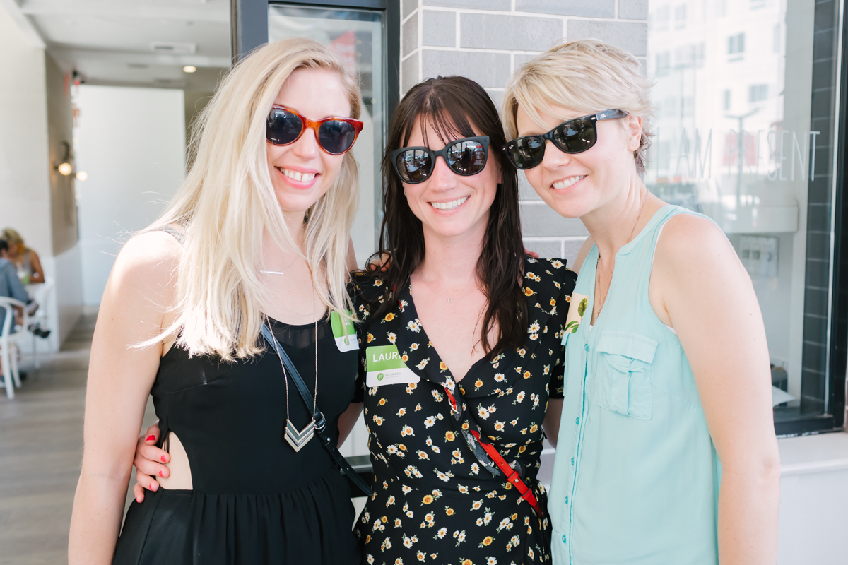 Liz & Lauren from Prepaired Weddings with Tahni Smith Makeup Artist at the Prepaired wedding vendor event at Café Gratitude .